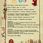 Curriculum Vitae Jordan Peterson